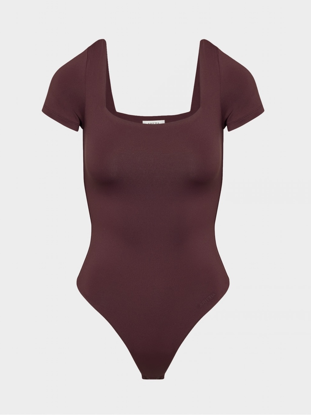 Aritzia Babaton Brown Square Neck Bodysuit- Extra Small/XS